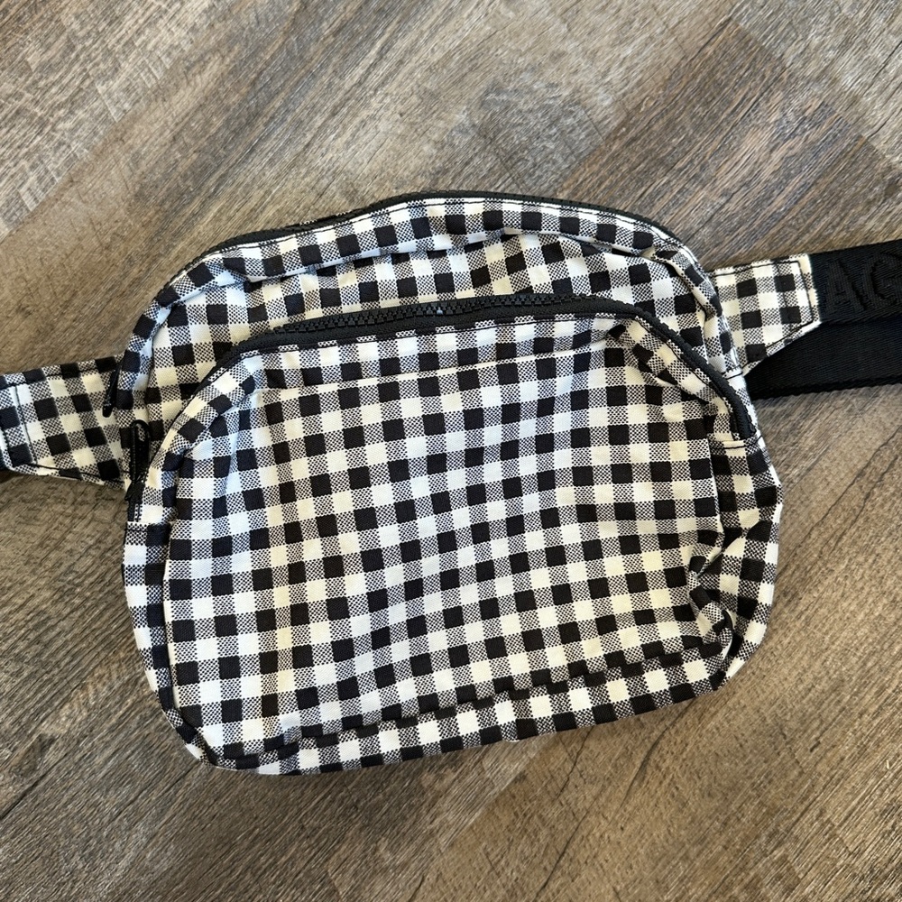 Baggu Gingham Black and White Fanny/Belt bag Crossbody
